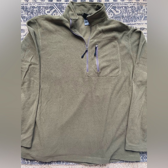 Narragansett Traders Army Green Light Fleece Quarter-Zip Jacket: Size XXL - Picture 1 of 2